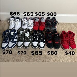 KID SNEAKERS FOR SALE SIZE 7Y AND 6.5🔥‼️SEE DESCRIPTION FOR ADDITIONAL DETAILS